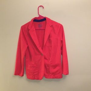 Red-orange lightweight blazer